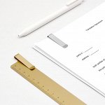 Линейка-закладка для книг Xiaomi KACO Metal Bookmark Ruler Ruma