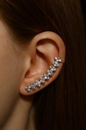 Серьга кафф «Дорожка», цвет МИКС