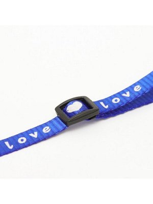 Ошейник Love, имитация нейлона, 30 х 1 см, микс цветов