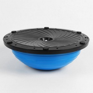 Полусфера BOSU гимнастическая ONLYTOP, с насосом, 46x20 см, синяя