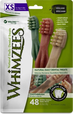 Whimzees VET лакомство для чистки зубов Дентал Браш для собак L 15 см 6 шт в пакете
