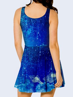 3D платье Синяя русалка