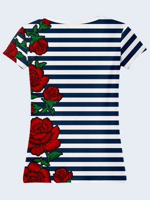 3D футболка Вышитые розы