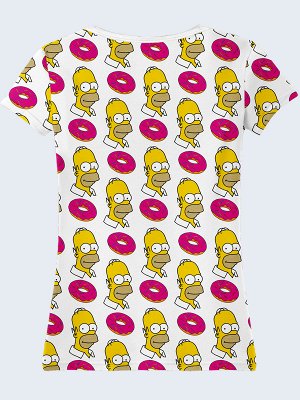 3D футболка Гомер Симпсон и пончики