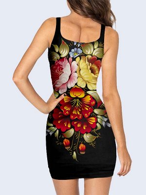 3D платье Цветочная роспись