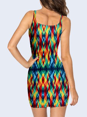 3D платье Multicolored pattern