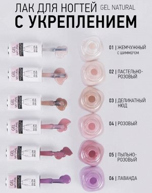 B.B. Prof лак укрепляющий GEL NATURAL тон 02 пастельно-розовый 12мл НОВИНКА!