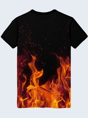 3D футболка AC/DC огонь