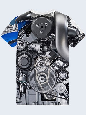3D футболка Mersedes engine