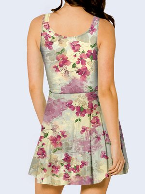 3D платье Нежные цветы
