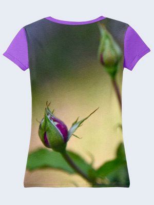 3D футболка Purple rose