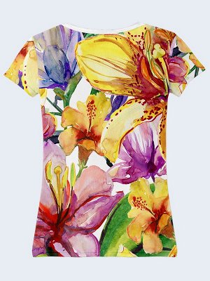 3D футболка Акварельные лилии