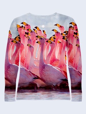 Vilno Лонгслив Розовые фламинго