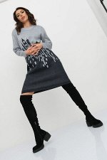 Платье 3-134/серо-джинсовый