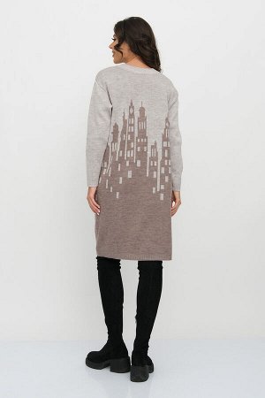 Платье 3-134/кофе-молочный