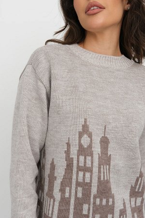 Платье 3-134/кофе-молочный