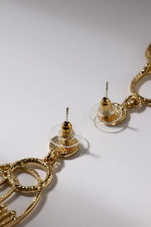 Серьги ассорти «Сиеста» игривые кошки, цвет белый в золоте