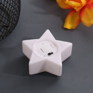 Фигурка светящаяся RISALUX «Звезда. Лучи», LED-ночник, 3xLR1130, 7x7x2.5 см
