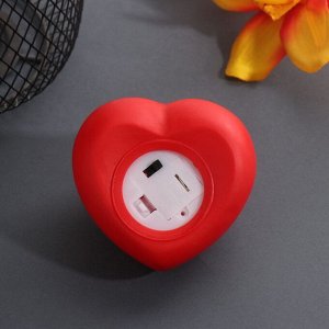 Фигурка светящаяся RISALUX «Сердце. Люблю тебя любить», LED-ночник, 2хLR44, 7x7x3.5 см