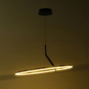 Светильник с ПДУ "Холли" LED 48Вт 3000-6000К черно-золотой 60х60х22 см