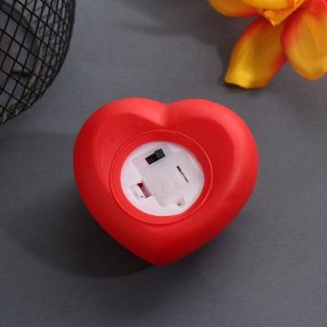 Фигурка светящаяся RISALUX «Сердце. Береги свое сердце», LED-ночник, 2хLR44, 7x7x3.5 см