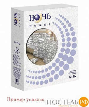 КПБ Ночь Нежна Витраж (беж.) 7314-3+7757-16 Бязь 120гр. ЕВРО 70х70 (2) стандарт