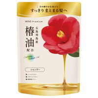 Восстанавливающий шампунь "Wins Premium Tsubaki Oil Shampoo" с маслом Камелии 370 г, мягкая упаковка