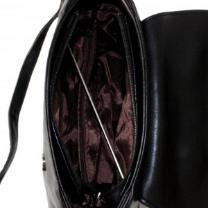 Стильная женская сумочка через плечо Elorne_Fols из эко-кожи цвета горького шоколада.