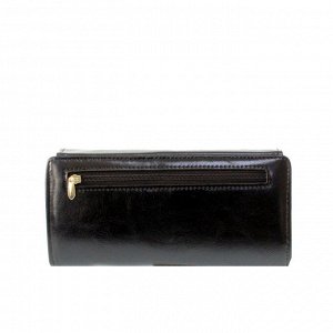 Стильный женский кошелек Dor из эко-кожи черного цвета.
