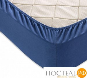 Индиго  простыня ТРИКОТАЖ 140*200*20 на резинке Р512Т 140гр