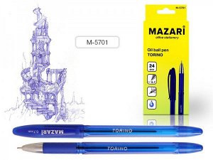 Ручка шарик "Mazari Torino" 0.7 мм масл. осн., грип, синяя 1/24 арт. M-5701-70