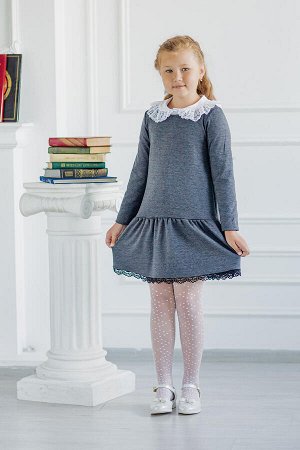 Платье серое с кружевом в школу - Dress Code