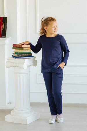 Брюки т-синие для девочки в школу - Dress Code