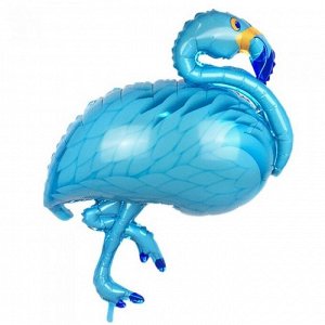 Фольга шар фигура Фламинго голубой 38"/97 см