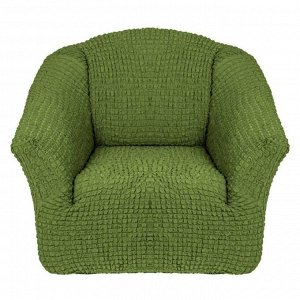Чехол на кресло без оборки зеленый