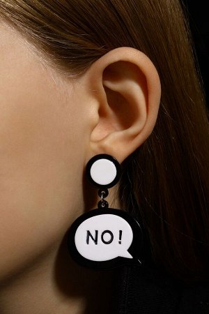 Серьги акриловые «Окно диалога» YES! NO!, цвет чёрно-белый