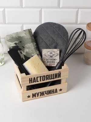 Набор подарочный "Сooking" полотенце,варежка-прихватка,кух.лопатка,венчик,губка