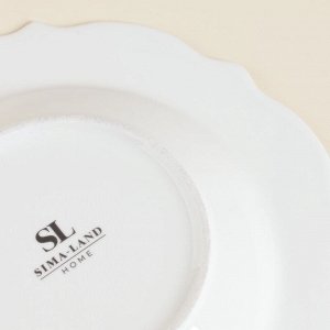 Тарелки глубокие SL Home «Аманде», d=23 см, 300 мл, набор 2 шт., фарфор, белые