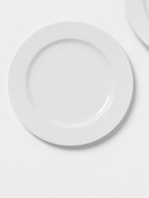 Тарелки Magistro Basic bistro, d=27 см, набор 6 шт., фарфор, белые