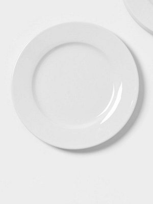 Тарелки Magistro Basic bistro, d=22 см, набор 6 шт., фарфор, белые