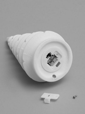Светодиодная фигура «Ёлка» 15.1x6.7x6.7 см, 1 LED, керамика, от батареек LR44x3, свечение тёплое белое