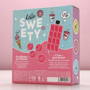 Подарочный набор ЧИСТОЕ СЧАСТЬЕ Sweet Gift: гель для душа 300 мл и бомбочки для ванны 4х40 г