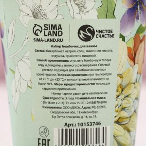 Подарочный набор косметики «Самой нежной», бомбочки для ванны 6 х 20 г, ЧИСТОЕ СЧАСТЬЕ