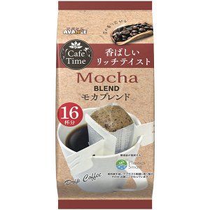 Кофе молотый Avence, дрип-пакет Cafe Time "Мока" 6г*16*шт