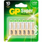 Батарейка алкалиновая (щелочная) &quot;Super Alkaline&quot;, АА пальчиковая, 6шт