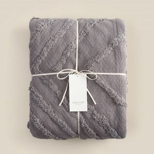 Плед с кисточками SL Home, 150x200 см, серый, 450 г/м²