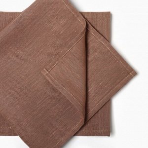 Набор салфеток с декоративными кольцами Этель Sand, 40?40 см - 2 шт., 100% лён