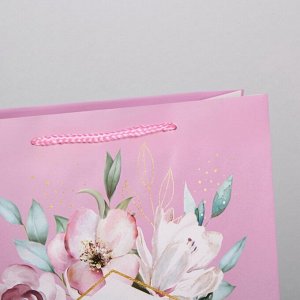 Пакет подарочный ламинированный, упаковка, Just for you, L 28 х 38 х 9 см