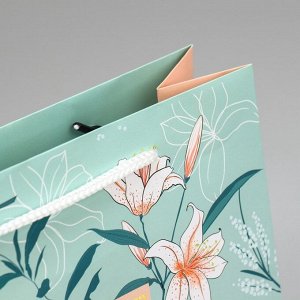 Пакет подарочный ламинированный, упаковка, Just for you, ML 21 х 25 х 8 см