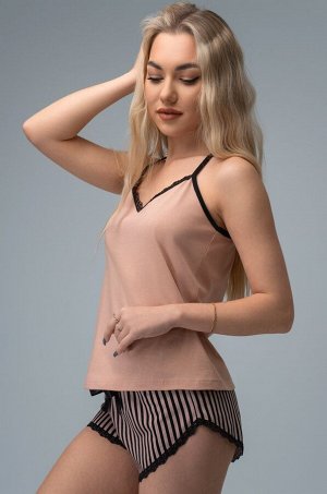 Женская хлопковая пижама с шортами Happyfox